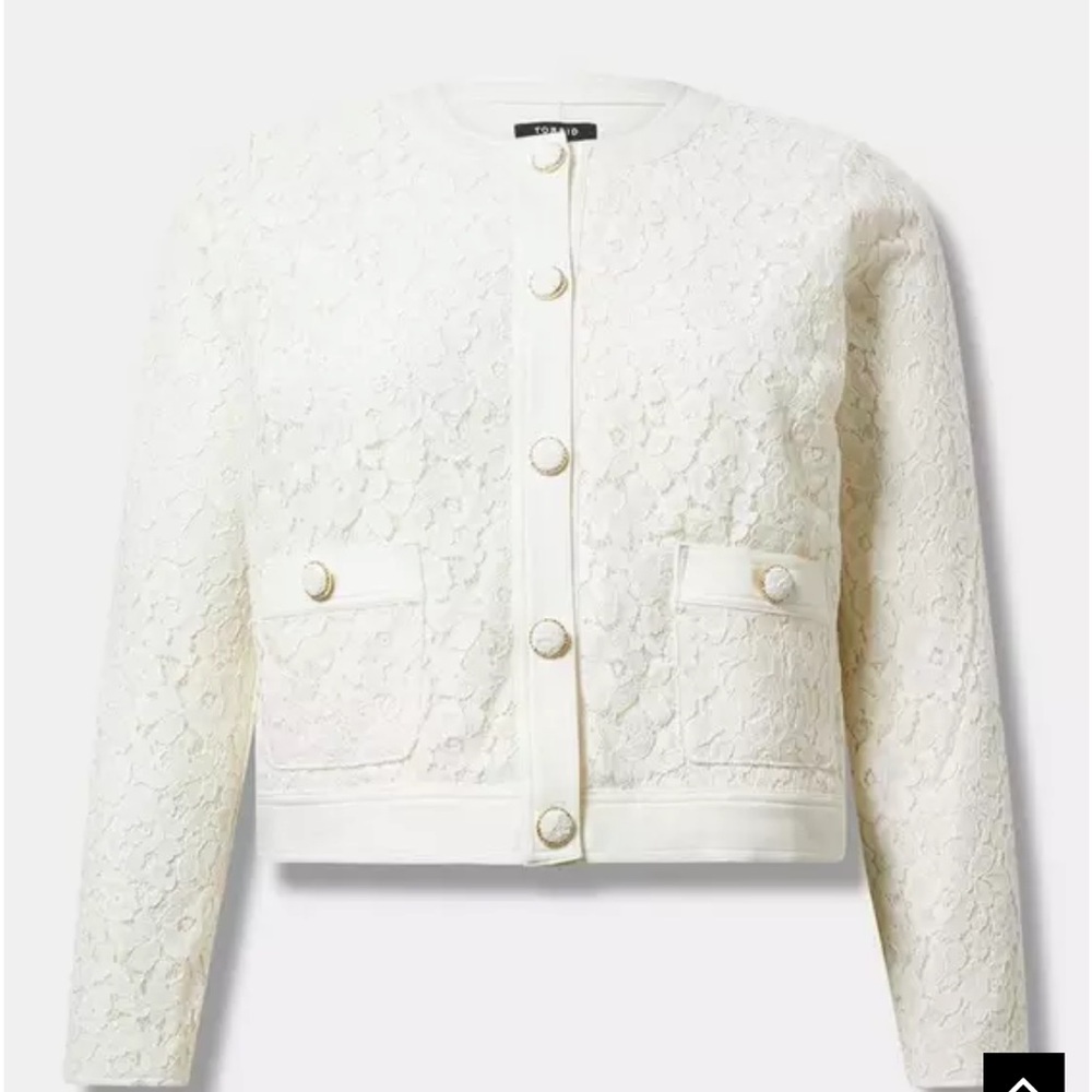 Torrid size 3 (22/24) NWT Elegant White Lace Women's Jacket